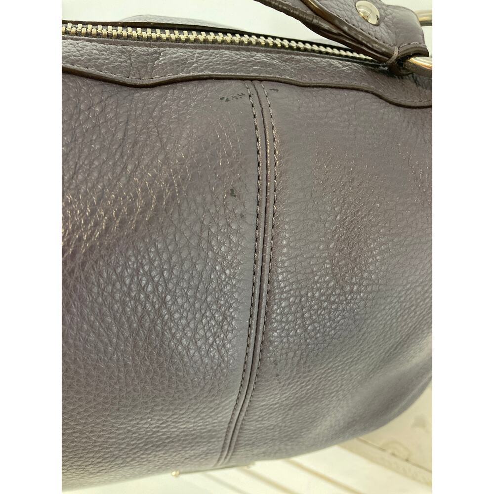 COACH F23960 PURPLE -GRAY PEBBLED LEATHER HOBO BAG - Picture 4 of 16